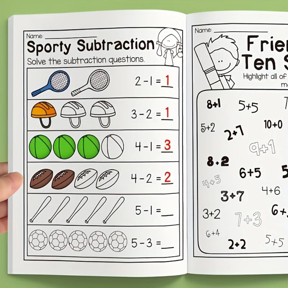 Kids Education Worksheet - Fichas de exercícios de adição e