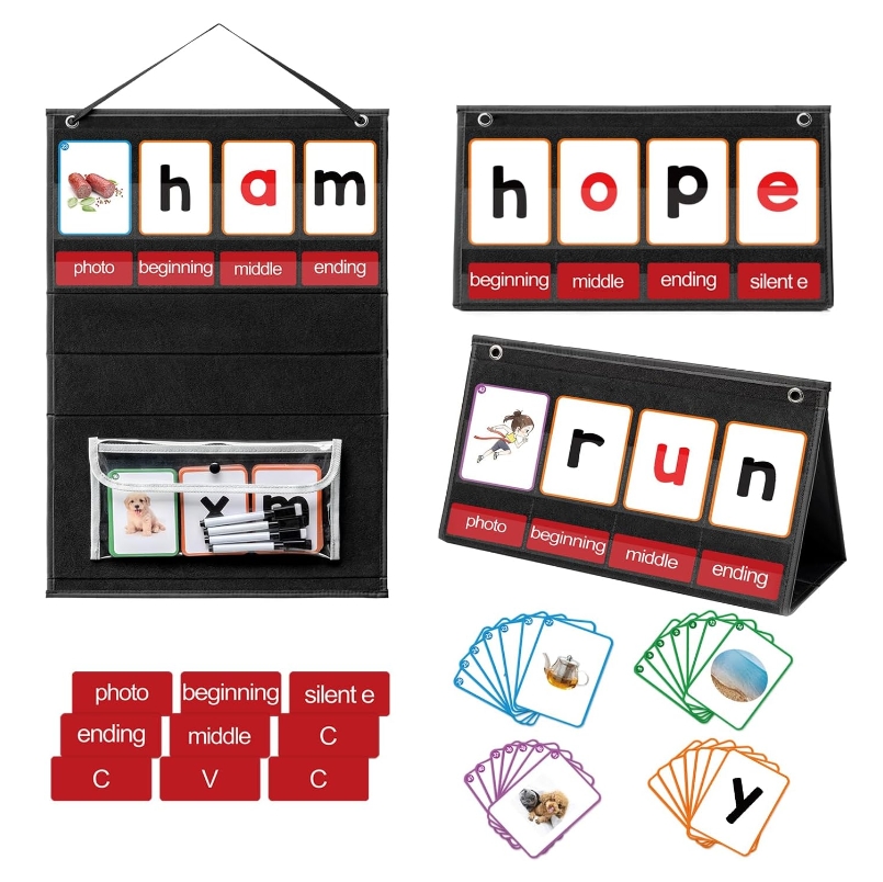 Phonics Card Game - Gráfico de bolso para construção de