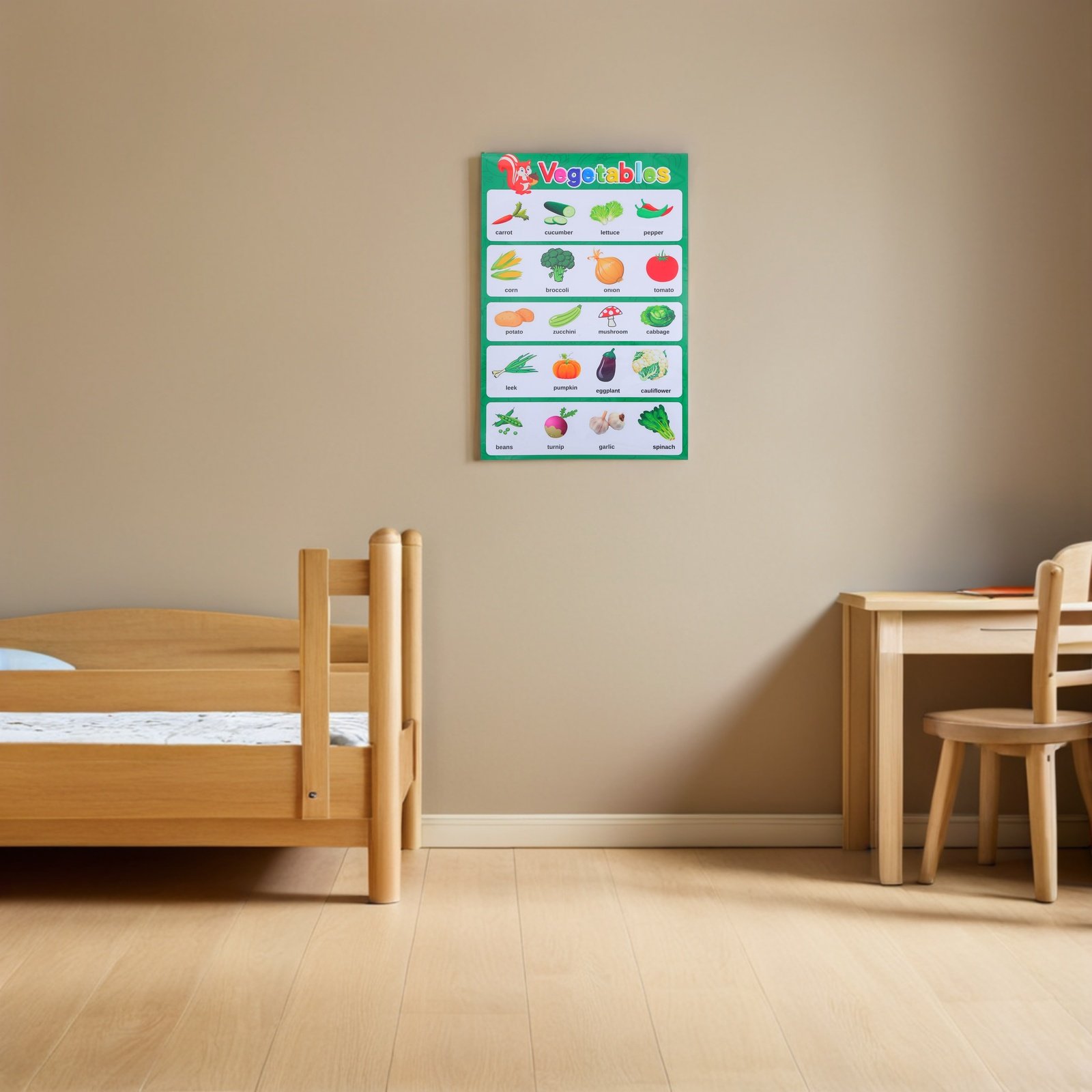 Pôster Educativo de Vegetais d - Kids Education Wallpaper avaliação e preço