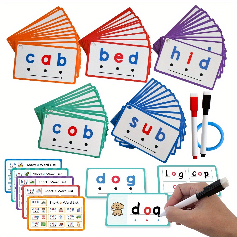 Cartões flash de escrita apagá - Phonics Card Game avaliação e preço